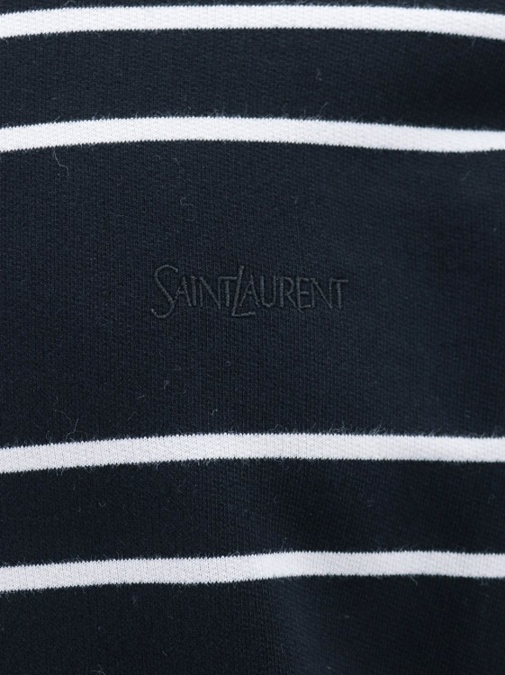 Shop Saint Laurent Cotton Sweatshirt With Ton Sur Ton Embroidered Logo In Black