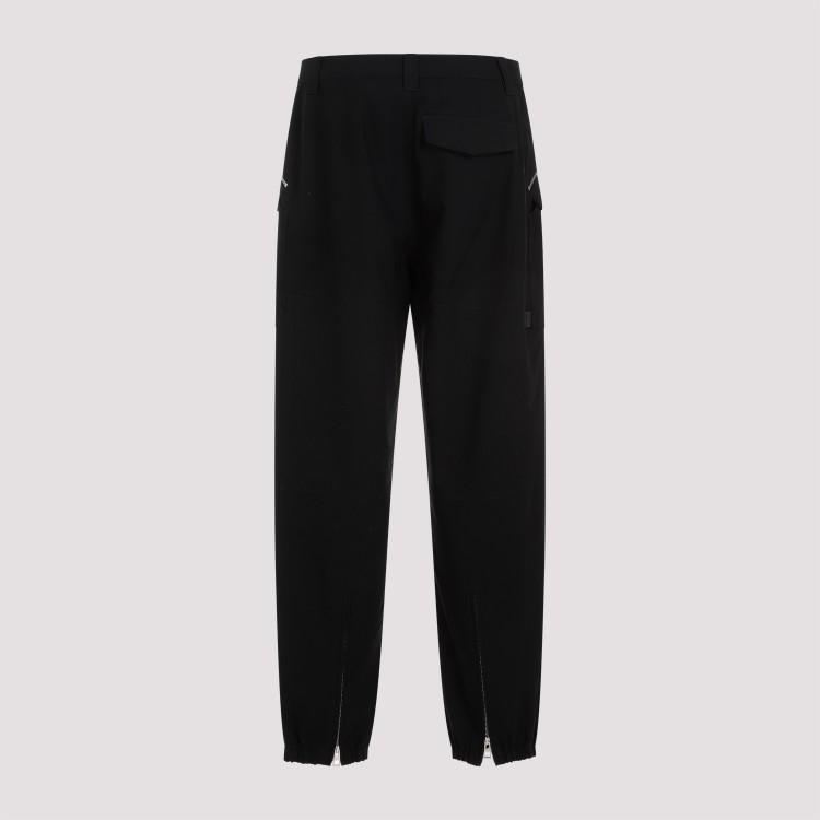 Shop Loewe Black Cotton Cargo Trousers