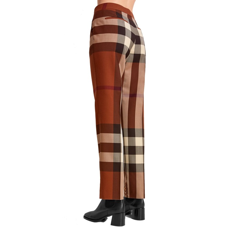 Shop Burberry Wool Pants In Red