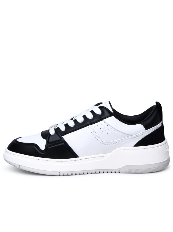 Shop Ferragamo Two-tone Leather Sneakers In White