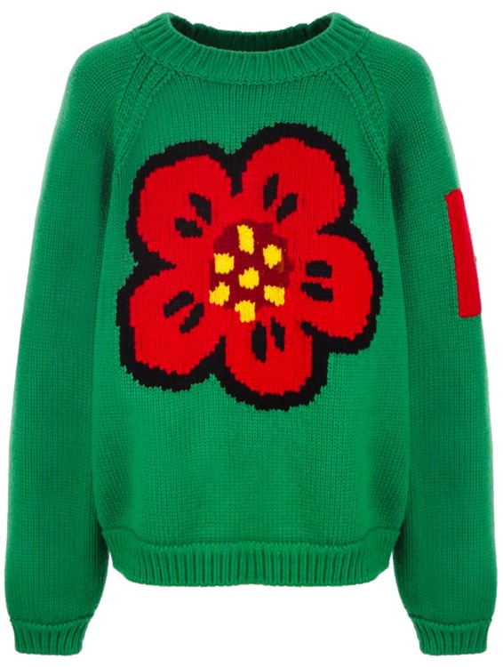 Shop Kenzo Cotton Sweater In Green