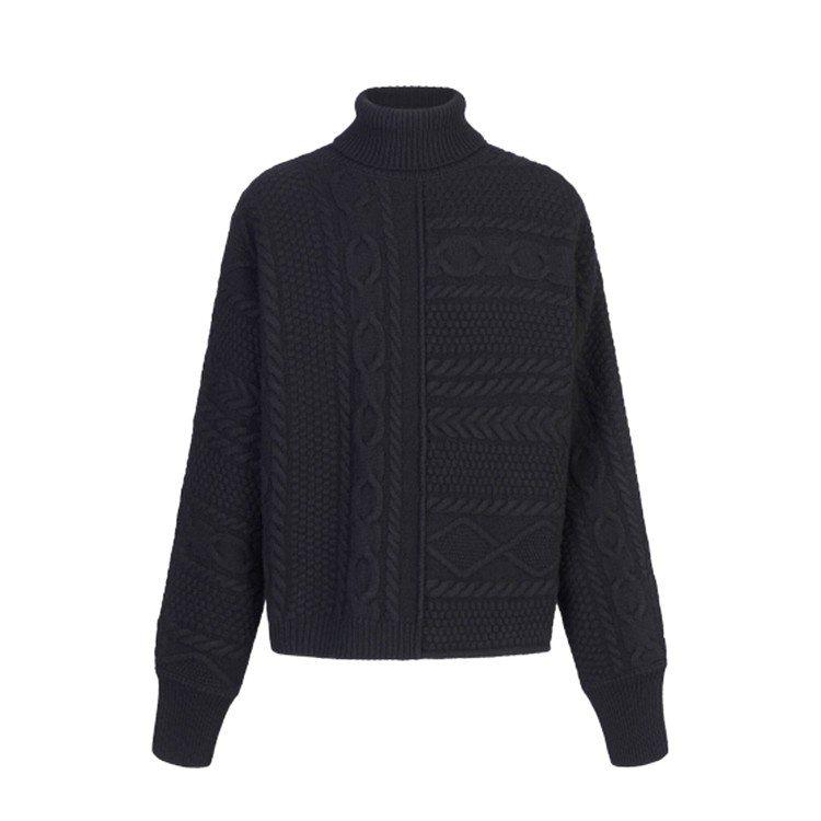 Shop Givenchy Wool Turtleneck Sweater In Black