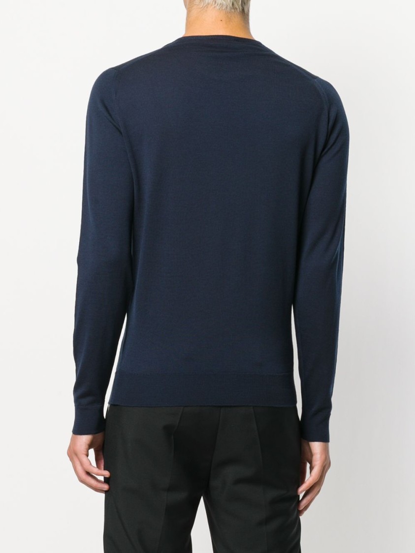 John Smedley Blue Merino Jumper In Black