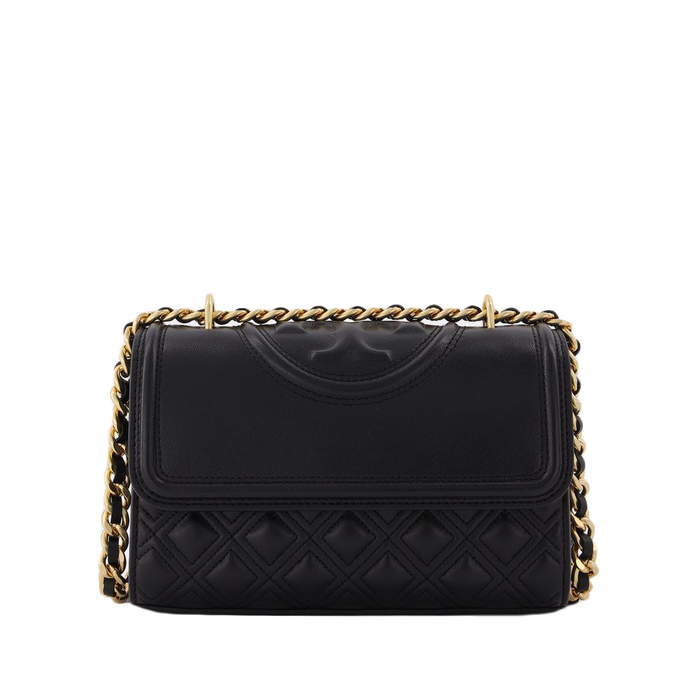 Tory Burch Fleming Small Hobo Bag - Black - Leather In Black