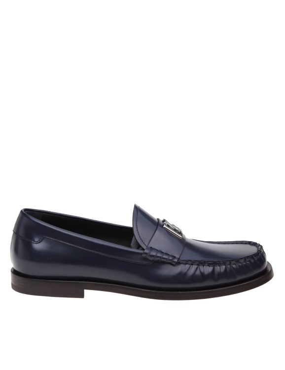DOLCE & GABBANA LEATHER LOAFERS WITH DG LOGO