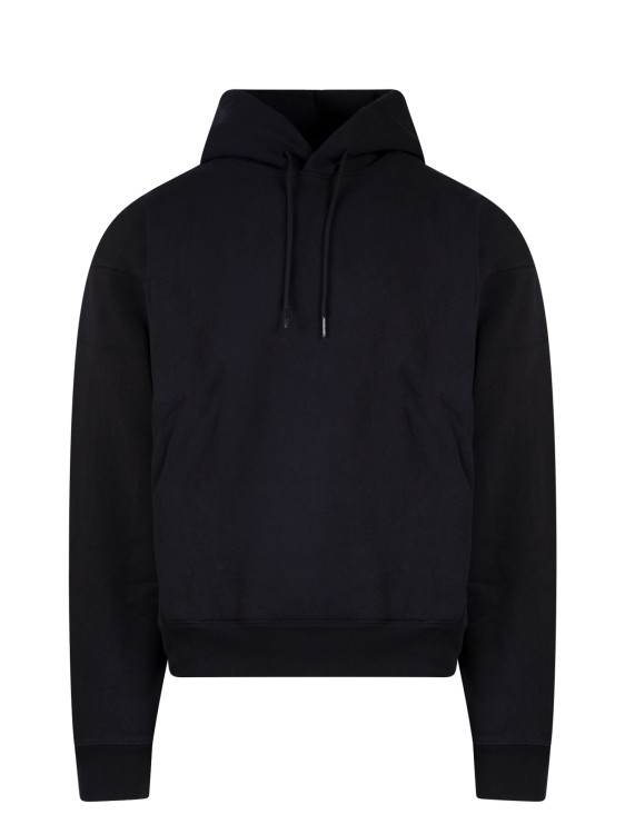 Shop Martine Rose Cotton Sweatshirt With Ribbed Profiles In Black