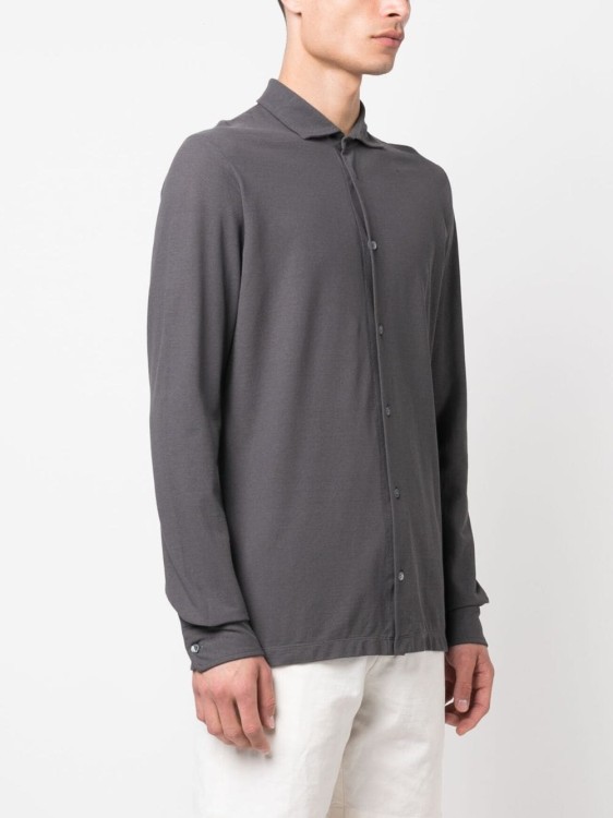 Shop Zanone Grey Longsleeve Shirt