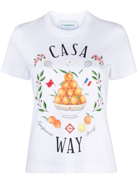 Casablanca White Graphic Print T-shirt