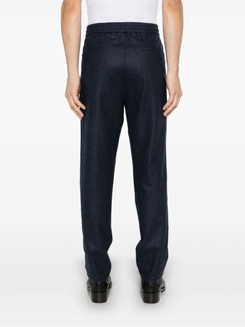 Brunello Cucinelli Dark Blue Trousers In Blue