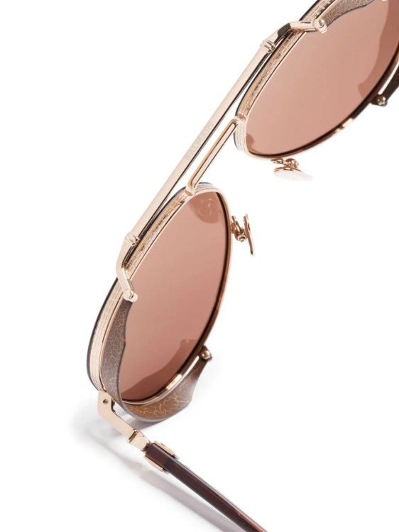 Balmain Sunglasses Oval Frame Brown In Pink
