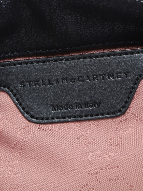 Shop Stella Mccartney Falabella Triple Chain Mini Tote Bag In Black