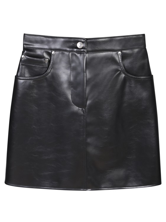 Shop Msgm High Waist Mini Skirt In Black
