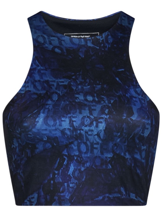 Off-white Off Aop Sleek Rower Top In Black