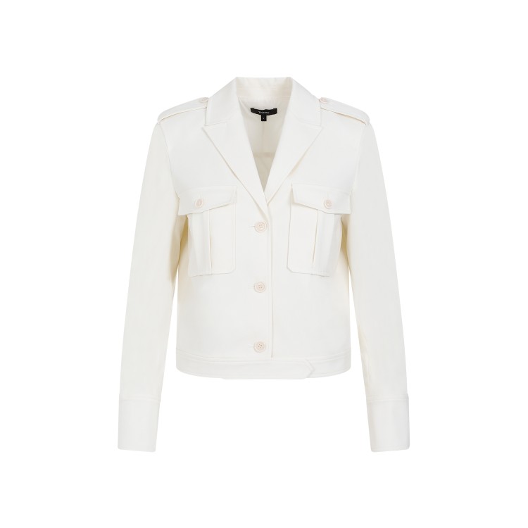 Theory Peak-lapeled Wool-blend Jacket In White