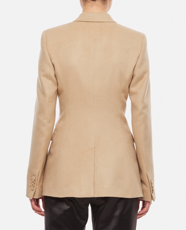 Shop Gabriela Hearst Silk Fitted Blazer In Brown