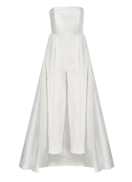 Solace London Astra Twill Sleeveless Jumpsuit In White