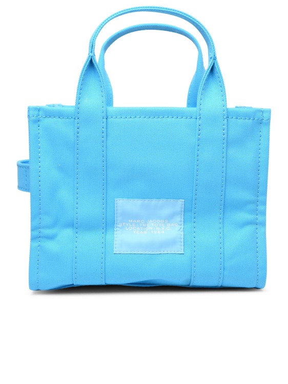 Shop Marc Jacobs (the) Medium 'tote' Turquoise Cotton Bag In Blue