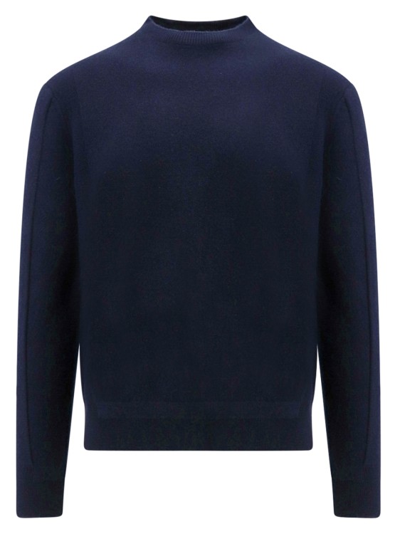 Zegna Blue Wool And Cashmere Sweater In Black