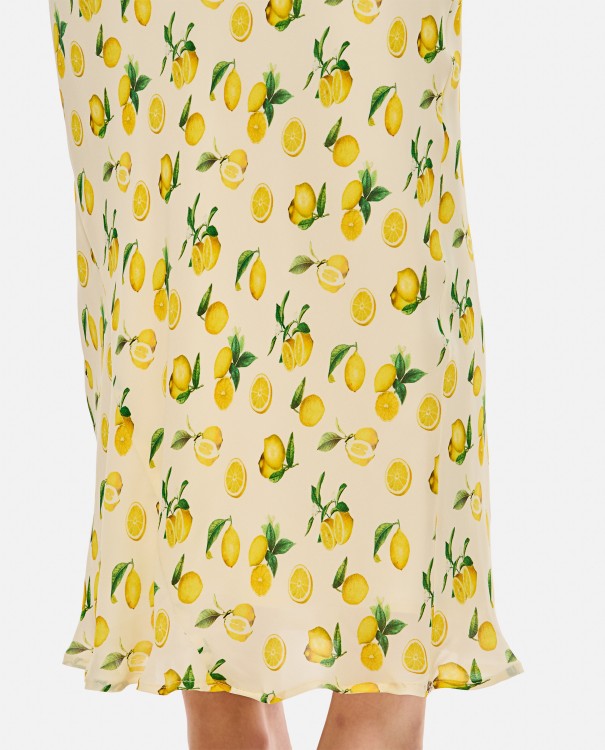 Shop Sportmax Gerard Lemon Midi Skirt In Yellow