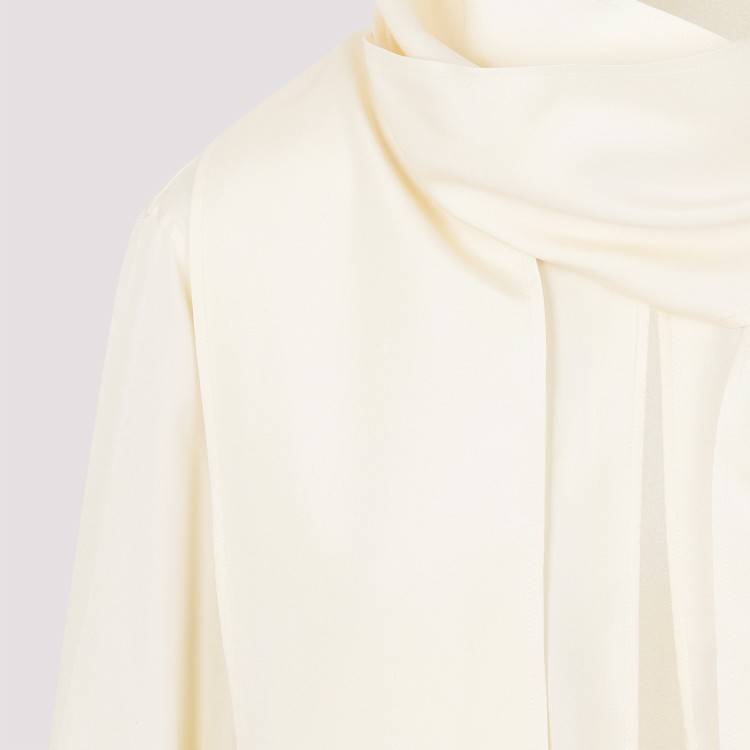 Shop Givenchy White Cream Silk Foulard Blouse