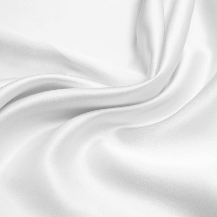Mayfairsilk Brilliant White Pure Silk Flat Sheet - Charcoal Piping