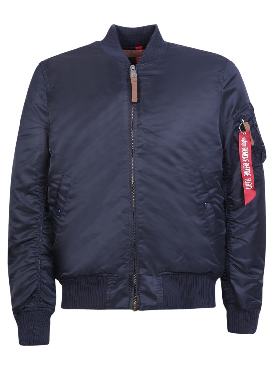 Alpha Industries Ma-1 Vf Lw Blue Bomber Jacket In Black