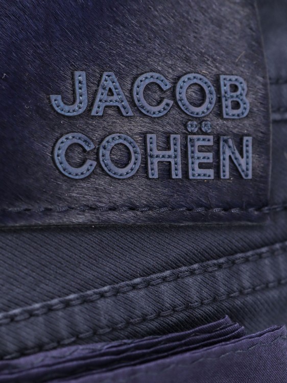 Shop Jacob Cohen Cotton Slim Trouser With Back Logo Patch In Black
