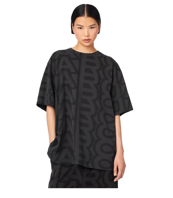 Shop Marc Jacobs The Monogram Big Black Charcoal T-shirt
