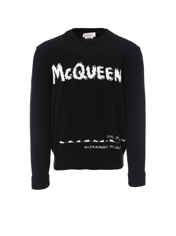 Shop Alexander Mcqueen Black Cotton Sweater