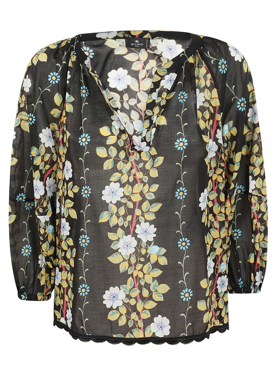Etro Blouse Made Of Cotton Voile In Black