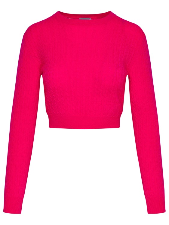 Shop Patou Fuchsia Wool Blend Sweater In Pink