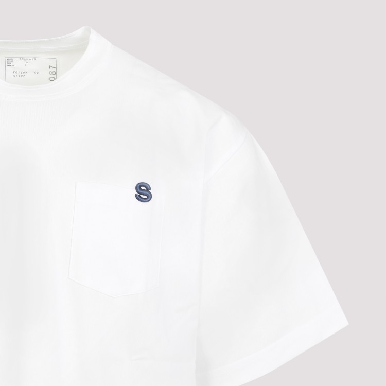 Shop Sacai White Cotton T-shirt