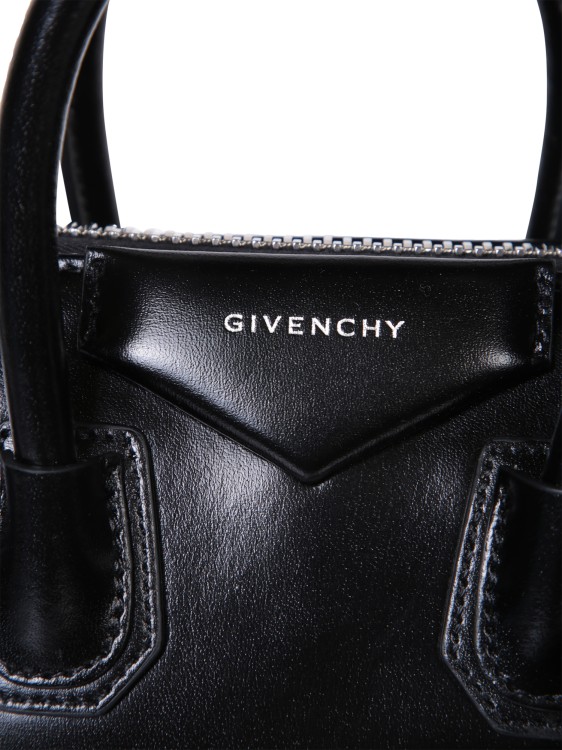 Shop Givenchy Timeless Antigona Mini Leather Bag In Black