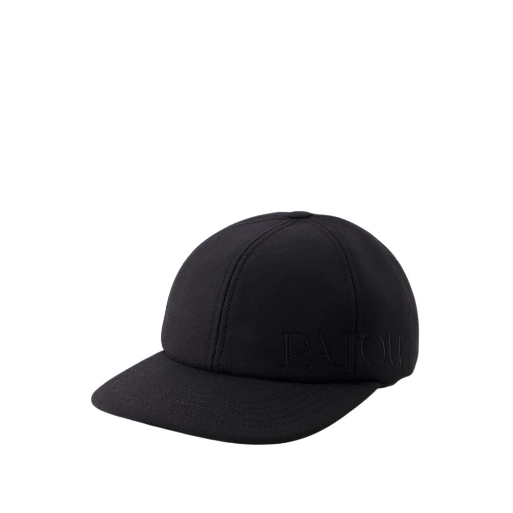 Patou Unisex Cap -  - Wool - Black In Black