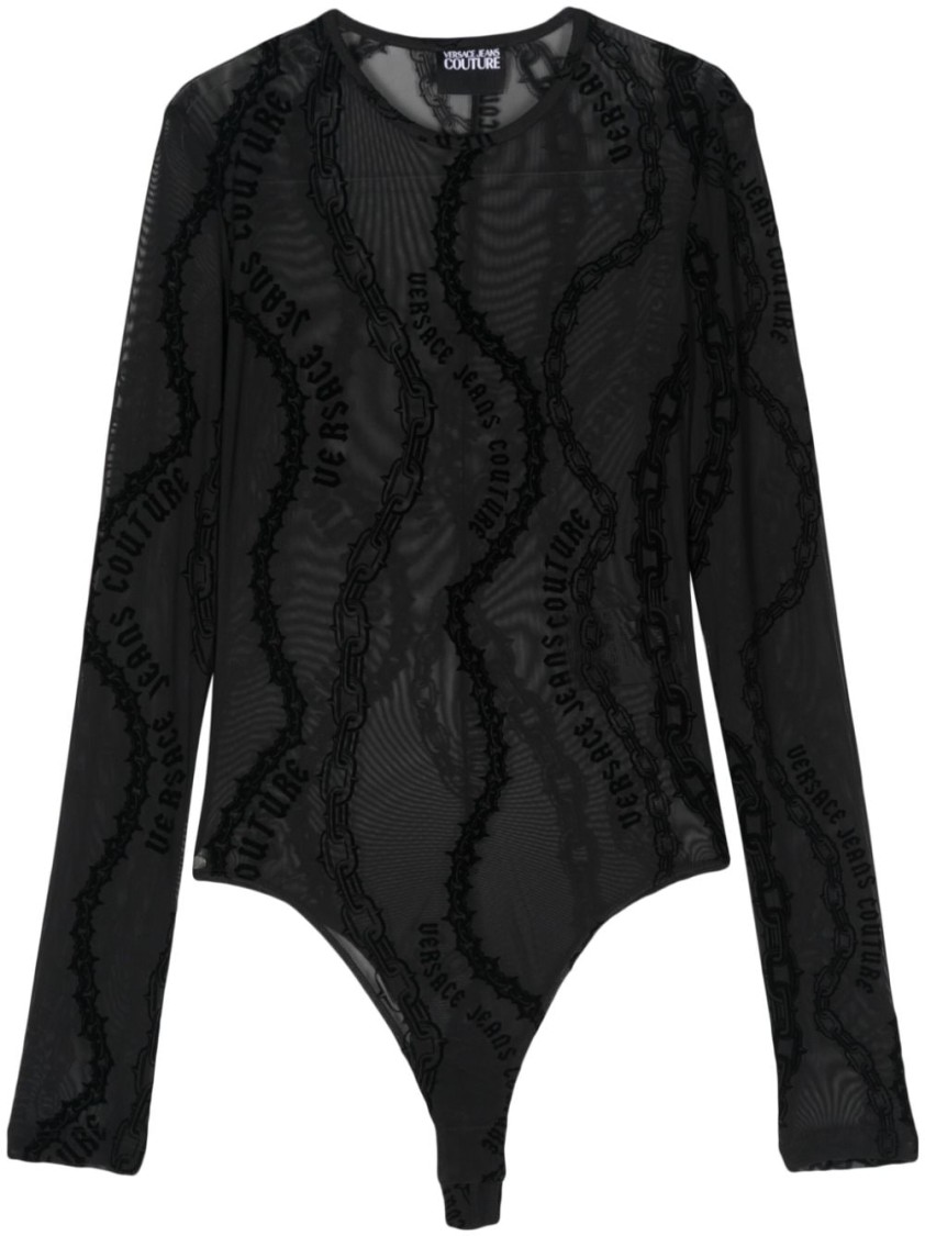 Versace Jeans Couture Top Black In Black
