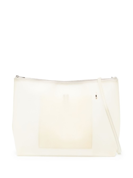 Rick Owens Adri Leather Shoulder Bag In White