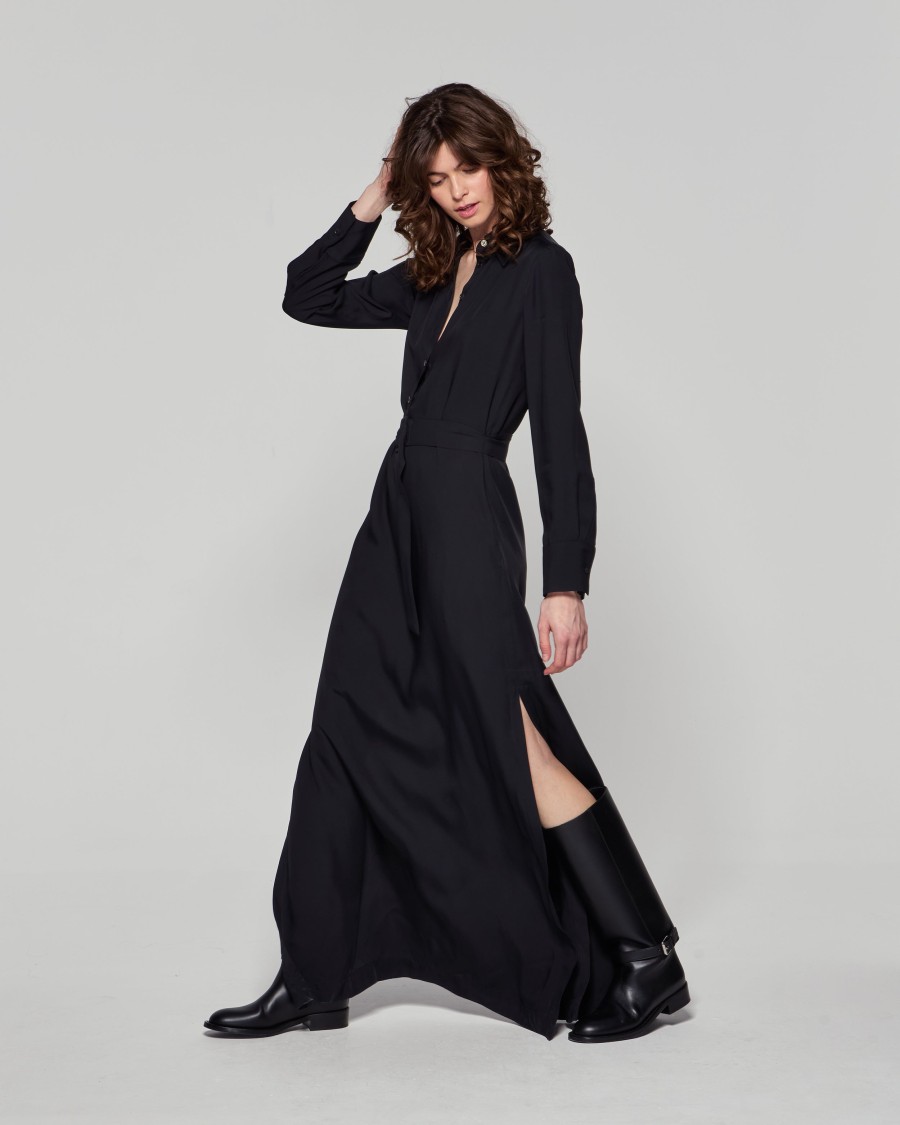 Shop Serena Bute Classic Shirt Dress - Black