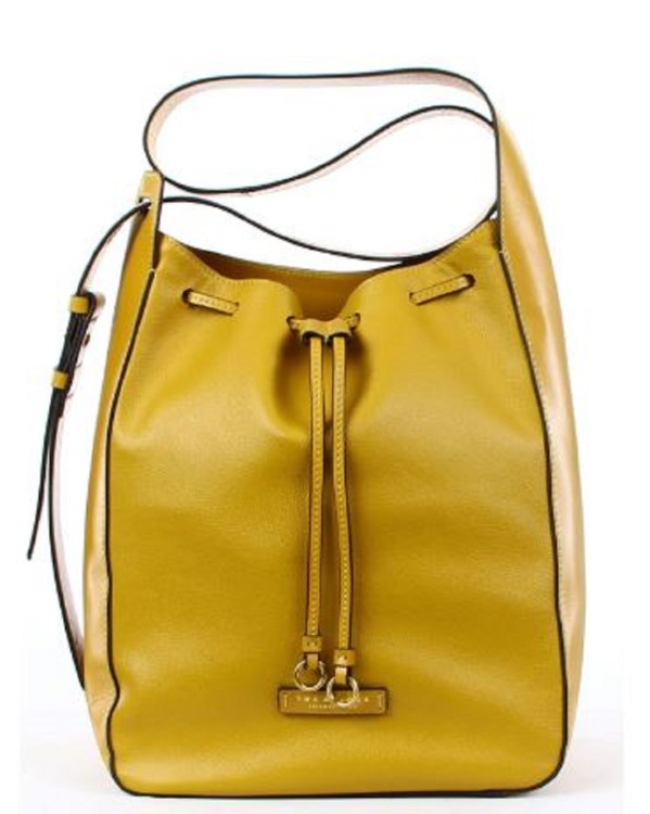The Bridge Yellow Leather Hobo Bag