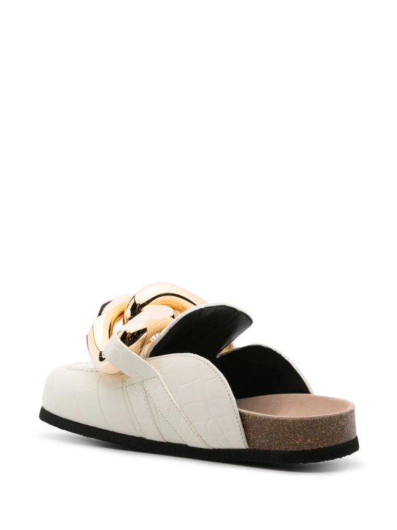 Shop Jw Anderson White Chain Detail Slippers
