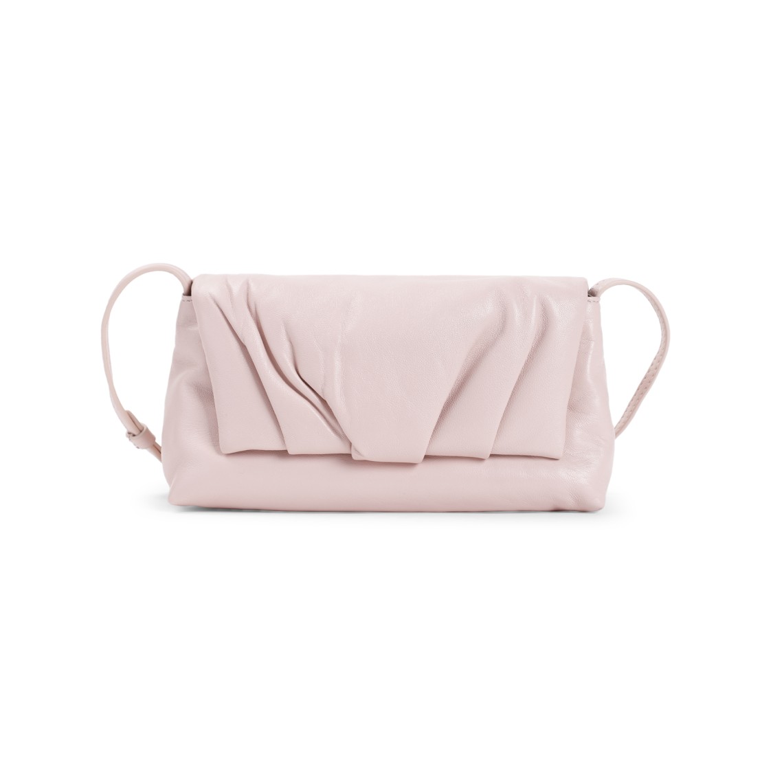 Dries Van Noten Shoulder Bag With Pleated Detail And Sophisticated Leather Finish In Neutrals