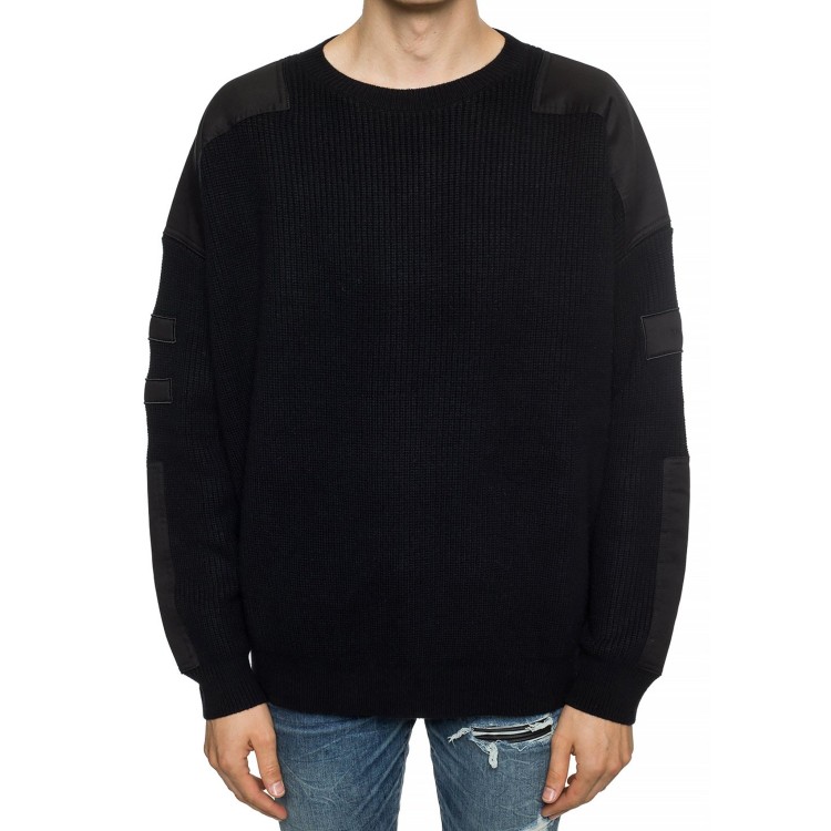 Shop Amiri Black Wool Sweater
