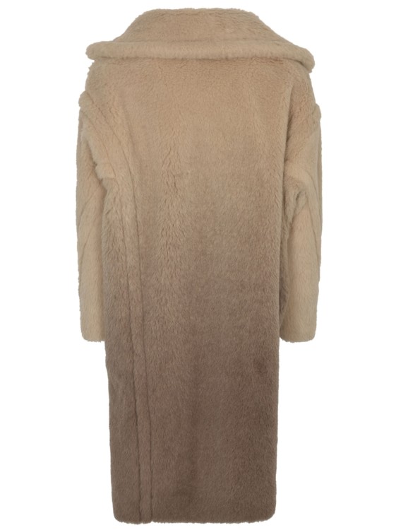 Shop Max Mara Sand Alpaca Wool-silk Blend Coat In Brown