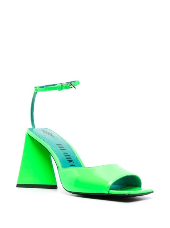 Shop Attico Neon Green Pepper Sandals