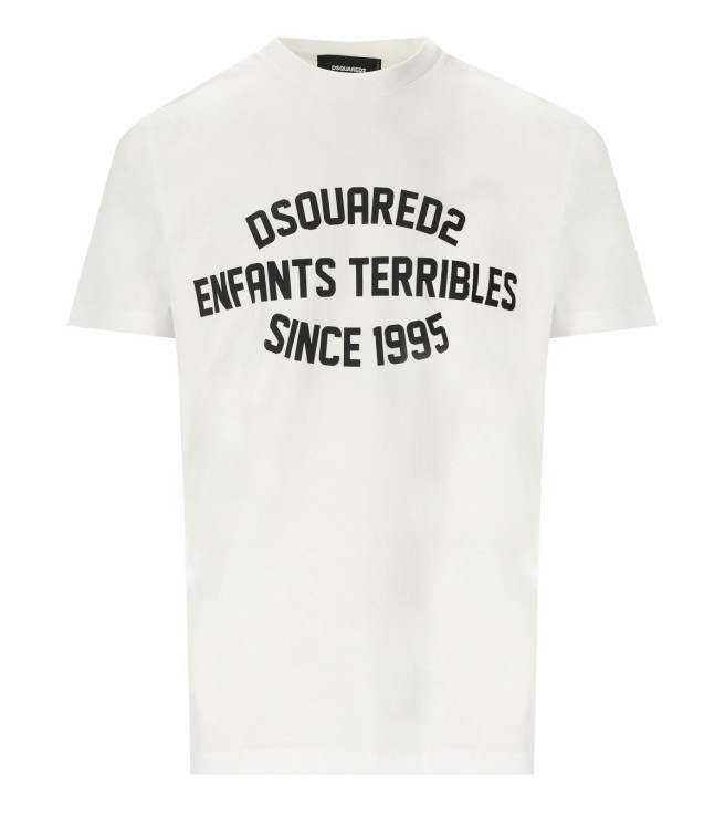 Shop Dsquared2 Cool Fit Enfant Terribles White T-shirt