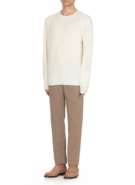 Brunello Cucinelli Men's Lightweight Cotton Sweater In Neutrals