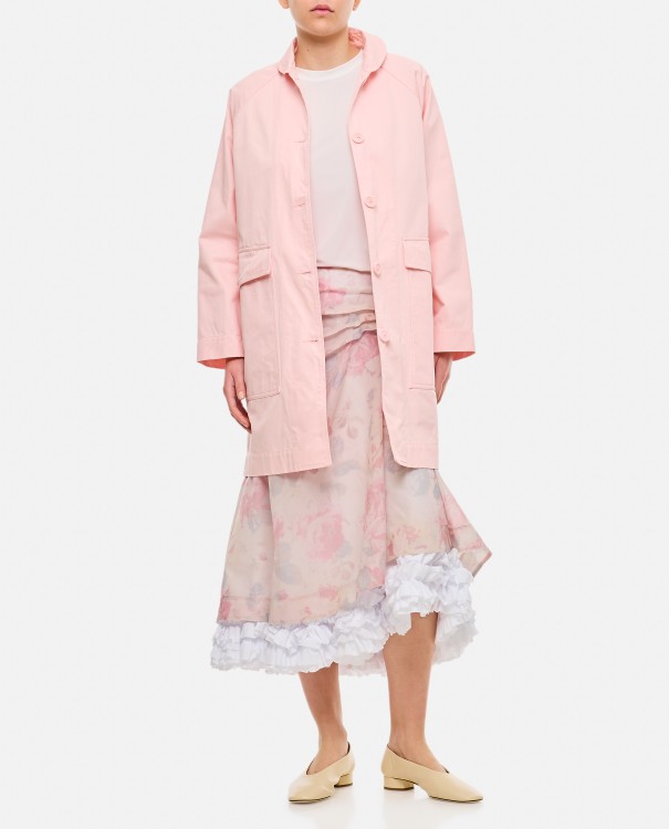 Shop Casey & Casey Mathilde Oversize Cotton Coat In Pink