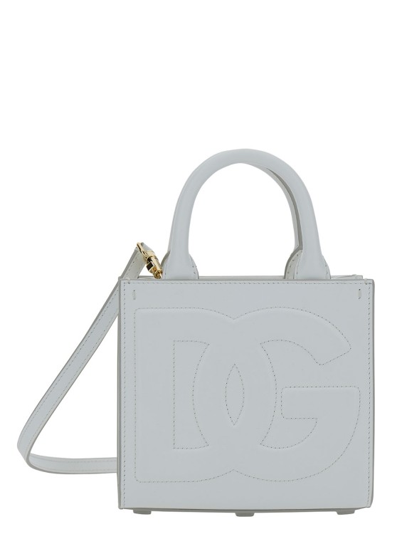 Dolce & Gabbana Dg Daily Small' White Handbag With Tonal Dg Detail In Smooth Leather