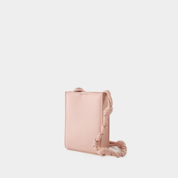Shop Jil Sander Tangle Sm Padded Crossbody - Leather - Sepia Rose In Neutrals