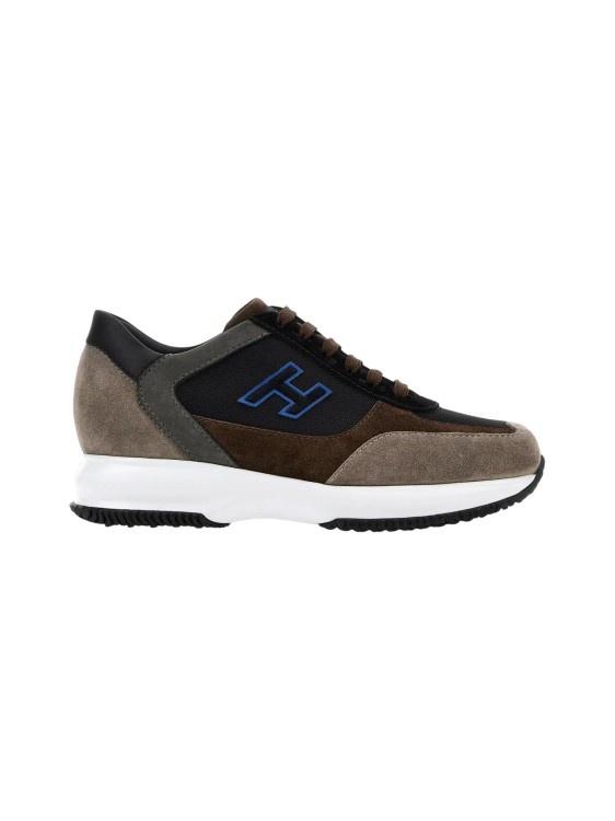 Shop Hogan Beige/brown/blue Sneakers In Multicolor