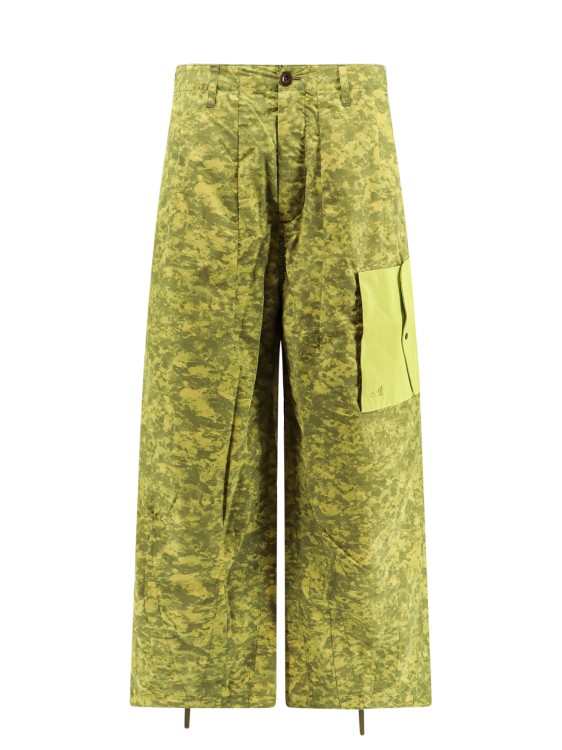 Shop Ten C Nylon Blend Trouser With All-over Print In Green